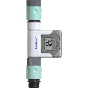 imageRAINPOINT WiFi Water Flow Meter Smart Water Meter with 4 Flow Mode Meassure GPM Water Consumption Flow Meter for Outdoor Garden Hose Watering RV Tank Pool Filling Without Gateway