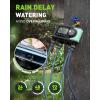 imageRAINPOINT Sprinkler Timer 4 Outlets Hose Timers 4 Zone Water Timer for Watering with Rain DelayManualAutomatic Timed Irrigation Controller System for LawnSky Blue