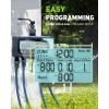 imageRAINPOINT Sprinkler Timer 4 Outlets Hose Timers 4 Zone Water Timer for Watering with Rain DelayManualAutomatic Timed Irrigation Controller System for LawnSky Blue