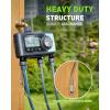 imageRAINPOINT Sprinkler Timer 4 Outlets Hose Timers 4 Zone Water Timer for Watering with Rain DelayManualAutomatic Timed Irrigation Controller System for LawnSky Blue