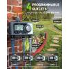 imageRAINPOINT Sprinkler Timer 4 Outlets Hose Timers 4 Zone Water Timer for Watering with Rain DelayManualAutomatic Timed Irrigation Controller System for LawnSky Blue