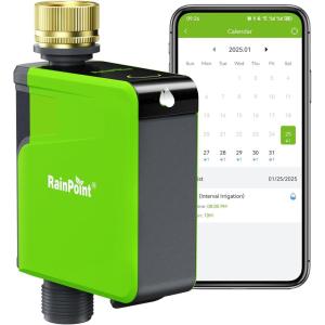 imageRAINPOINT WiFi Hose Timer Brass Inlet Smart Sprinkler Timer for Watering WiFi Water Timer for Garden Hose with Hub APP ampamp Voice Control Automatic Irrigation System for Lawns and YardAddon Water Timer
