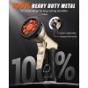 imageRAINPOINT Garden Hose Nozzle Hose Sprayer Nozzle with 9 Spray Patterns High Pressure Water Hose Nozzle Heavy Duty Metal Hand Sprayer Watering Plants and LawnOrangeOrange