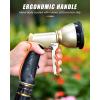 imageRAINPOINT Garden Hose Nozzle Hose Sprayer Nozzle with 9 Spray Patterns High Pressure Water Hose Nozzle Heavy Duty Metal Hand Sprayer Watering Plants and LawnOrangeOrange