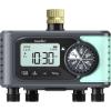 imageRAINPOINT Sprinkler Timer 4 Outlets Hose Timer with Brass Inlet with Rain DelayManualAutomatic Controller System Programmable Digital for Lawn Yard 4 ZoneSky Blue