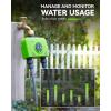 imageRAINPOINT WiFi Water Timer for Garden Hose 2 Zone Smart Hose Timer WiFi Sprinkler Controller with Antenna Gateway APP Remote Control WeatherBased Smart Watering System for Lawn and YardGreen