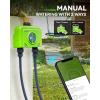 imageRAINPOINT WiFi Water Timer for Garden Hose 2 Zone Smart Hose Timer WiFi Sprinkler Controller with Antenna Gateway APP Remote Control WeatherBased Smart Watering System for Lawn and YardGreen