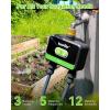 imageRainPoint WiFi Water Timer for Garden Hose 2Zone Smart Sprinkler Timer WiFi Irrigation Controller Automatic Watering System for Lawns and YardGreen