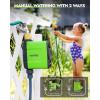 imageRAINPOINT WiFi Water Timer for Garden Hose Smart Sprinkler Timer with WiFi Antenna Gateway Automatic Irrigation Controller APP Remote Control WeatherBased Smart Watering for Lawn GardenGreen