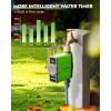 imageRAINPOINT WiFi Water Timer for Garden Hose Smart Sprinkler Timer with WiFi Antenna Gateway Automatic Irrigation Controller APP Remote Control WeatherBased Smart Watering for Lawn GardenGreen
