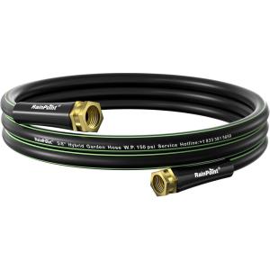 imageRAINPOINT Short Leader Garden Hose 10ft x 58quot Water Hose Heavy Duty Flexible Lightweight Durable Hybrid Hose with Swivel Handle for Yard Car Wash Pets No Kink Female to Female Fittings