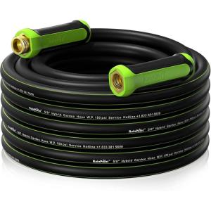 imageRAINPOINT Short Leader Garden Hose 3ft x 58quot Water Hose Heavy Duty Flexible Lightweight Durable Hybrid Hose with Swivel Handle for Yard Car Wash Pets No Kink Female to Female Fittings50FT