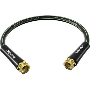 imageRAINPOINT Short Leader Garden Hose 3ft x 58quot Water Hose Heavy Duty Flexible Lightweight Durable Hybrid Hose with Swivel Handle for Yard Car Wash Pets No Kink Female to Female Fittings3FT