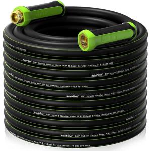imageRAINPOINT Short Leader Garden Hose 3ft x 58quot Water Hose Heavy Duty Flexible Lightweight Durable Hybrid Hose with Swivel Handle for Yard Car Wash Pets No Kink Female to Female Fittings100FT