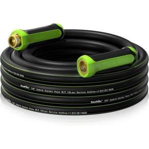 imageRAINPOINT Short Leader Garden Hose 3ft x 58quot Water Hose Heavy Duty Flexible Lightweight Durable Hybrid Hose with Swivel Handle for Yard Car Wash Pets No Kink Female to Female Fittings25FT