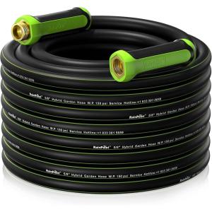 imageRAINPOINT Short Leader Garden Hose 3ft x 58quot Water Hose Heavy Duty Flexible Lightweight Durable Hybrid Hose with Swivel Handle for Yard Car Wash Pets No Kink Female to Female Fittings75FT