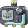 imageRAINPOINT 3 Zone Water Timer with Brass Inlet and Outlet 3 Custom Watering Plans Sprinkler Timer Featuring IP65 WaterproofRain Delay Manual ampamp Automatic Watering with Large LCD Display for YardMetal