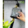 imageRAINPOINT Sprinkler Timer with Brass Inlet and Outlet  2025 Upgraded Digital Hose Timer Featuring 3 Programs Rain Delay Manual and Automatic Watering System for Garden and Yard Irrigation