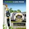 imageRAINPOINT Water Flow Meter with Brass Inlet 5 Accuracy Max Measured Consumption of 99999 GallonLiter Water Meter for RV Tank Filling Garden Hose Watering Lawn Sprinkler ampamp Nozzle Sprayer