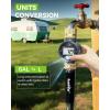 imageRAINPOINT Water Flow Meter with Brass Inlet Water Meter for RV Tank Filling Garden Hose Watering Lawn Sprinkler ampamp Nozzle Sprayer 5 Accuracy Max Measured Consumption of 99999 GallonLiter