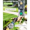 imageRAINPOINT Water Flow Meter with Brass Inlet Water Meter for RV Tank Filling Garden Hose Watering Lawn Sprinkler ampamp Nozzle Sprayer 5 Accuracy Max Measured Consumption of 99999 GallonLiter