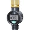 imageRAINPOINT Water Flow Meter with Brass Inlet Water Meter for RV Tank Filling Garden Hose Watering Lawn Sprinkler ampamp Nozzle Sprayer 5 Accuracy Max Measured Consumption of 99999 GallonLiter