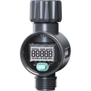 imageRAINPOINT Water Flow Meter 5 Accuracy Measure Consumption and Flow Rate up to 99999 GallonLiter Water Meter for RV Garden Hose Pool Lawn Sprinkler ampamp Nozzle Sprayer