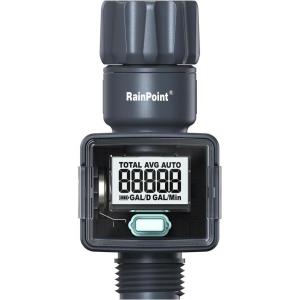 imageRAINPOINT Water Flow Meter Measure Consumption and Flow Rate up to 99999 GallonLiter 5 Accuracy Water Meter for RV Garden Hose Pool Lawn Sprinkler ampamp Nozzle Sprayer