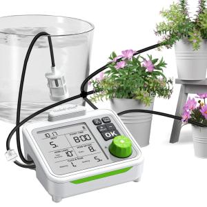 imageRAINPOINT Large Display Automatic Plant Waterer Indoor for Up to 20 Pot PlantsCycle ampamp Soak Watering Mode Vacation Self Watering Drip Irrigation System Device Kit for Balcony Office Patio Greenhouse
