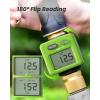 imageRAINPOINT Water Flow Meter 5 Accuracy Pure Brass Inlet ampamp Outlet Water Meter 180 ScreenFlip 4 Measure Modes for Outdoor Garden Hose Lawn Sprinkler Watering RV Water Tank Filling GreenGreen
