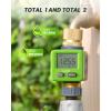 imageRAINPOINT Water Flow Meter 5 Accuracy Pure Brass Inlet ampamp Outlet Water Meter 180 ScreenFlip 4 Measure Modes for Outdoor Garden Hose Lawn Sprinkler Watering RV Water Tank Filling GreenGreen