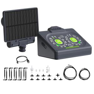 imageRAINPOINT Programmable Drip Irrigation System for Indoor Houseplant Up to 15 Plants Compact DualPowered Vacation Automatic Plant Waterer Self Watering Device While Away Low Water Auto ShutOffPump Kit Only  Hub Needed