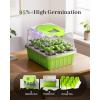 image:imageRAINPOINT 2 Pack Seed Starter Tray with Grow Light2  12Cell Indoor Seed Starter KitFlexible Silicone Designed Seedling Starter TraysGermination Tray with Humidity Dome amp Lids Reusable1 Pack