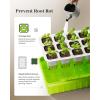 image:imageRAINPOINT 2 Pack Seed Starter Tray with Grow Light2  12Cell Indoor Seed Starter KitFlexible Silicone Designed Seedling Starter TraysGermination Tray with Humidity Dome amp Lids Reusable1 Pack