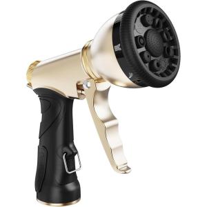 image:imageRAINPOINT Garden Hose Nozzle with 9 Adjustable Spray PatternsBlack 1pcs