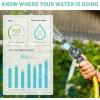 image:imageRAINPOINT Water Flow Meter Water Meter for Garden Hose Flow Meter to Meassure GallonLliter Water Consumption Ideal for Outdoor Garden Watering RV Tank Pool FillingBlueGrey