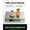image:imageRainPoint Quick Connect Hose Fittings 34 GHT  Solid Brass Garden Hose Connectors NoLeak Design amp Universal Fit for Instant Connection 1 Set1