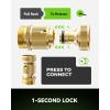 image:imageRainPoint Quick Connect Hose Fittings 34 GHT  Solid Brass Garden Hose Connectors NoLeak Design amp Universal Fit for Instant Connection 1 Set2