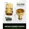 image:imageRainPoint Quick Connect Hose Fittings 34 GHT  Solid Brass Garden Hose Connectors NoLeak Design amp Universal Fit for Instant Connection 1 Set4