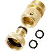 image:imageRainPoint Quick Connect Hose Fittings 34 GHT  Solid Brass Garden Hose Connectors NoLeak Design amp Universal Fit for Instant Connection 1 Set1