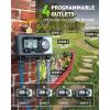 image:imageRAINPOINT Sprinkler Timer 4 Outlets Hose Timer with Brass Inlet with Rain DelayManualAutomatic Controller System Programmable Digital for Lawn Yard 4 ZoneBlue
