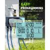 image:imageRAINPOINT Sprinkler Timer 4 Outlets Hose Timer with Brass Inlet with Rain DelayManualAutomatic Controller System Programmable Digital for Lawn Yard 4 ZoneBlue