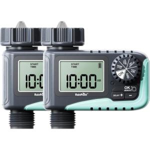 image:imageRAINPOINT Sprinkler Timer Programmable Water Timer for Garden Hose Outdoor Hose Timer with Rain DelayManual Watering System Digital Irrigation Timer System for Yard Lawns 2 Pack