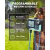 image:imageRAINPOINT 3 Zone Water Timer with Brass Inlet amp Outlet 3 Custom Watering Plans Sprinkler Timer Featuring IP65 WaterproofRain Delay Manual amp Automatic Watering with Large LCD for Yard 2026 VerMetal