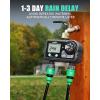 image:imageRAINPOINT Brass Sprinkler Timer 2 Stations Large Digital Water Timer for Garden Hose with 6 Programmable Procedure with DelayManualAuto Irrigation Mode for WeekSpecificDaily WateringBlue