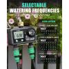 image:imageRAINPOINT Brass Sprinkler Timer 2 Stations Large Digital Water Timer for Garden Hose with 6 Programmable Procedure with DelayManualAuto Irrigation Mode for WeekSpecificDaily WateringBlue