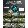 image:imageRAINPOINT Garden Hose Nozzle 9 Spray Patterns Hose Sprayer Nozzle Heavy Duty Metal Water Hose Nozzle Adjustable Hand Sprayer Watering Plants and Lawn Pet Showering GrayBlue