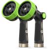 image:imageRAINPOINT Garden Hose Nozzle Heavy Duty  100 Metal Thumb Control Spray Nozzles for Garden Hose High Pressure 10 Patterns Water Hose Nozzle for Car Wash Watering Lawn and Pets GreenGreen