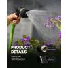 image:imageRAINPOINT Garden Hose Nozzle Heavy Duty  100 Metal Thumb Control Spray Nozzles for Garden Hose High Pressure 10 Patterns Water Hose Nozzle for Car Wash Watering Lawn and Pets GreenBlack