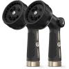 image:imageRAINPOINT Garden Hose Nozzle Heavy Duty  100 Metal Thumb Control Spray Nozzles for Garden Hose High Pressure 10 Patterns Water Hose Nozzle for Car Wash Watering Lawn and Pets GreenBlack